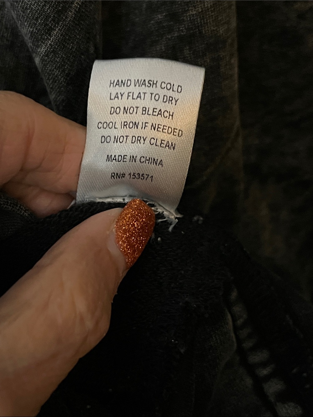 Oli & Hali Oversized Washed Black Fabric/Blue Denim Hooded Jacket w/Pockets - Picture 14 of 16
